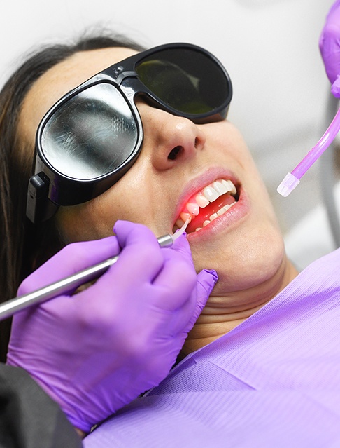 Laser Gum recontouring is fast and more comfortable than using a scalpel and sutures